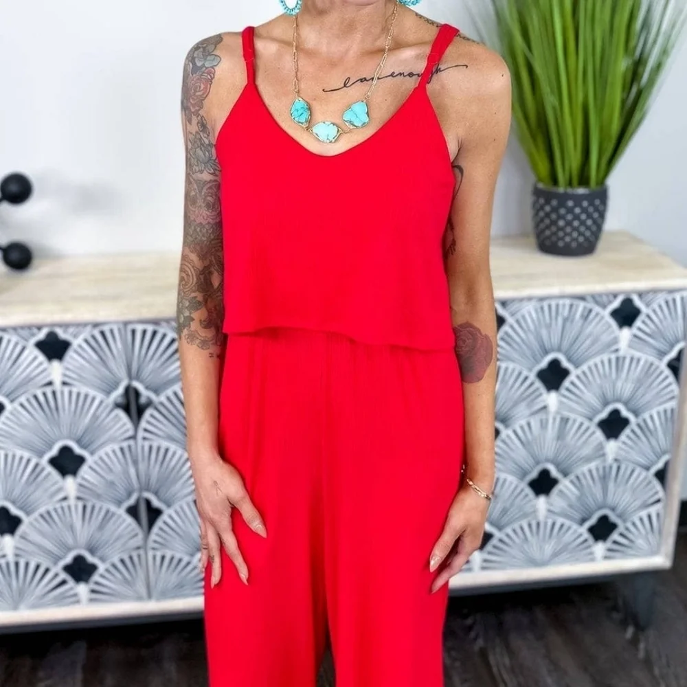 RUBY Jersey Beat Jumpsuit. Size Large. GREAT SPRING SUMMER LOOK. - Picture 5 of 5